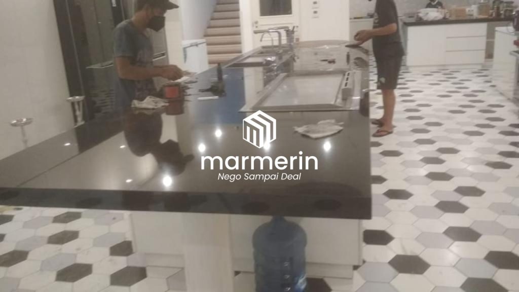 jasa pasang marmer kitchen